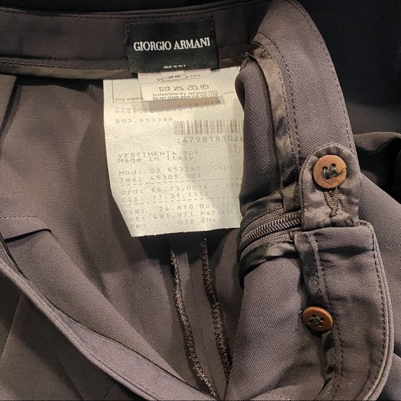 Giorgio Armani Black Label Black Side Zip Trouser - Picture 5 of 6